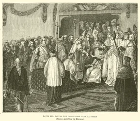 Ludwig XVI. legt den Krönungseid in Reims ab