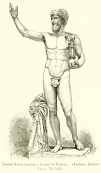 Lucius Verus trägt eine Siegesfigur (Vatikan, Braccio Nuovo, Nr. 123)