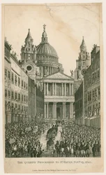 Ludgate Hill. Die Prozession der Königin zur St. Pauls-Kathedrale, 29. November 1820