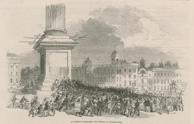 M. Kossuth spricht zu den Menschen am Charing Cross