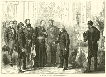 M. Thiers und das Diplomatische Korps, März 1871