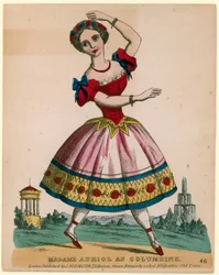 Madame Auriol als Columbine