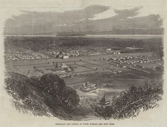 Mandalay, die Hauptstadt von Oberburma (Gravur)