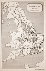 Karte von Großbritannien im Jahr 593