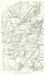 Karte der Fens, wie sie 1830 entwässert wurden (Stich)