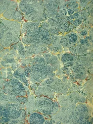 Marmor-Vorsatzpapier, 1950er Jahre