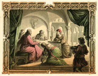 Maria salbt die Füße Jesu