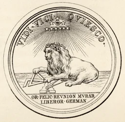Freimaurersiegel aus „Die Geschichte der Freimaurerei, Band III“, veröffentlicht von Thomas C. Jack, London, 1883