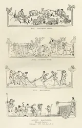 Mai, Juni, Juli und August, aus dem Julius-Kalender und Hymnal, Illustration aus der Geschichte des englischen Volkes
