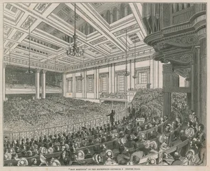 Mai-Treffen in der Metropole, Innenansicht der Exeter Hall