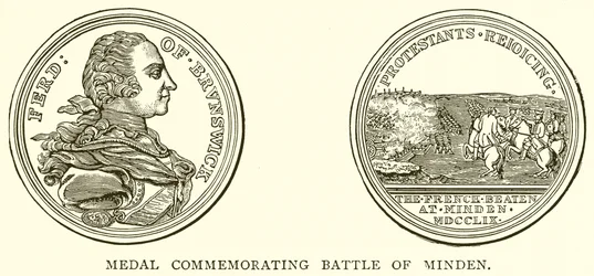 Medaille zur Erinnerung an die Schlacht von Minden