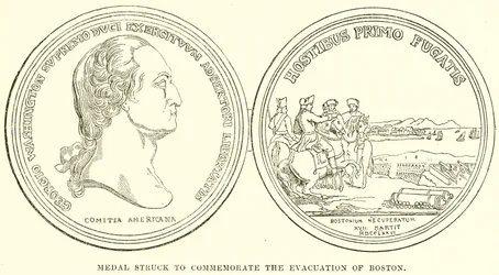 Medaille zur Erinnerung an die Evakuierung von Boston