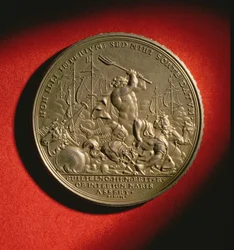Medaille zur Erinnerung an die Schlacht von La Hogue 1692 (Metall)