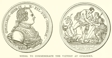 Medaille zur Erinnerung an den Sieg bei Culloden