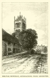 Melton Mowbray, von Leicester kommend