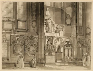 Denkmäler und Statuen in der Westminster Abbey, London
