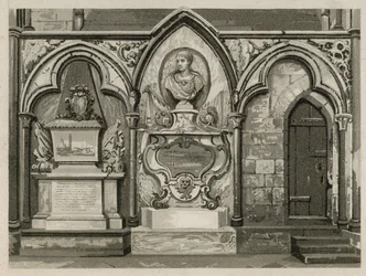 Denkmäler und Statuen in der Westminster Abbey, London