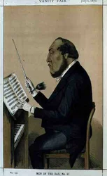 Männer des Tages, Nr. 47: "Orchestrierung", Karikatur aus Vanity Fair, 6. Juli 1872