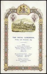 Menü für das königliche Mittagessen