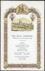 Menü für das königliche Mittagessen