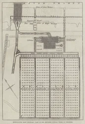 Metropolitan Main Drainage, Plan der Southern Outfall Works in Crossness (Stich)