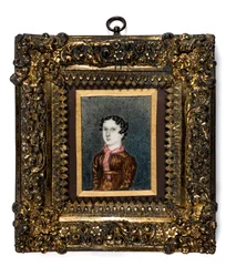Miniatur von Anne Lister von Shibden Hall (Aquarell auf Papier)