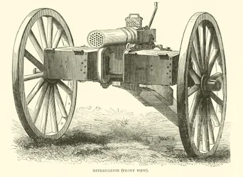 Mitrailleuse, Vorderansicht, August 1870