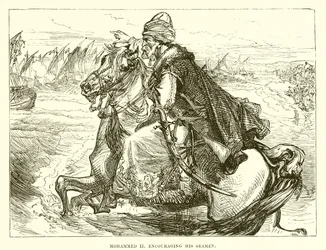 Mohammed II. ermutigt seine Seeleute