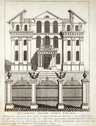 Monmouth House, Soho Square, veröffentlicht von N. Smith, Gt Mays Buildings, 11. Januar 1791