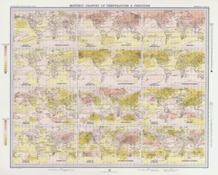 Monatliche Veränderungen von Temperatur und Druck