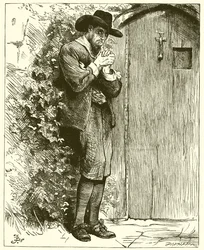 Herr Furchtsam. Auch hier stand er eine gute Weile, bevor er sich traute zu klopfen