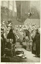 Mr. Speaker weigert sich, dem König zu sagen, wohin die fünf Mitglieder gegangen sind