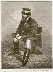 Mr. W. H. Russell, Korrespondent der Times auf der Krim, Illustration aus Cassells Illustrated History of England