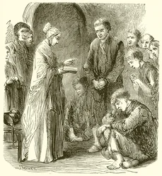 Mrs. Fry besucht Gefangene