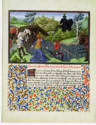 Ms. 2597 Hoffnung nimmt Herz aus dem Fluss der Tränen, Faksimile-Ausgabe von Livre du Coeur d