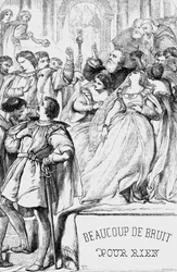 Viel Lärm um nichts - Illustration in „Gesammelte Werke von William Shakespeare“ 1866 - Die Illustrationen und die allgemeine Form dieser Ausgabe sind von Cassell