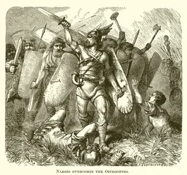 Narses besiegt die Ostgoten