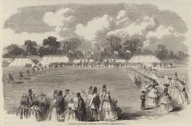 Nationales Bogenschützentreffen in Exeter (Gravur)