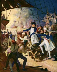 Nelson in der Schlacht am Nil