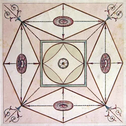Neoklassizistisches Deckendesign, Ugbrook Park, Devon, um 1770