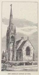 Neue amerikanische Kirche in Nizza (Gravur)