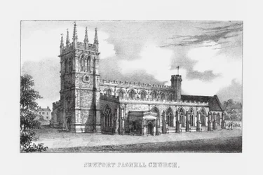 Newport Pagnell Kirche (Gravur)