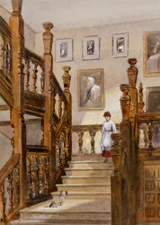 Nordtreppe, Audley End House, Ende des 19. Jahrhunderts
