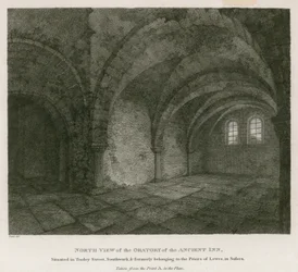 Nordansicht des Oratoriums des alten Gasthauses in der Tooley Street, Southwark