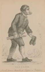Old Boots, eine bekannte Figur in Rippon, Yorkshire