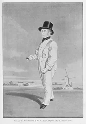 Old Lillywhite, aus einem alten Druck veröffentlicht in Famous Cricketers and Cricket Grounds, veröffentlicht von Hudson und Kearns, 1895