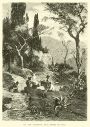 Auf der Halbinsel in der Nähe von Sestri Levante