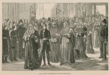 Eröffnung der königlichen Gerichtshöfe: Der Abschied der Richter von der Westminster Hall
