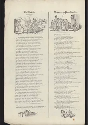 Seite aus einem Flugblatt über die Glasgow Fair, veröffentlicht am 23. Juli 1835
