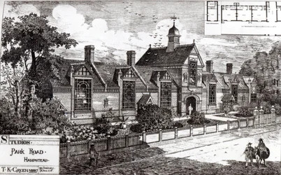 Park Road, Hampstead, aus The Building News, 3. September 1880